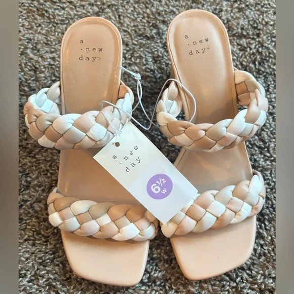 NWT • A New Day • Women's Basil Braided Mule Heel • 6.5W + 6.5 • Multicolored - Picture 2 of 8
